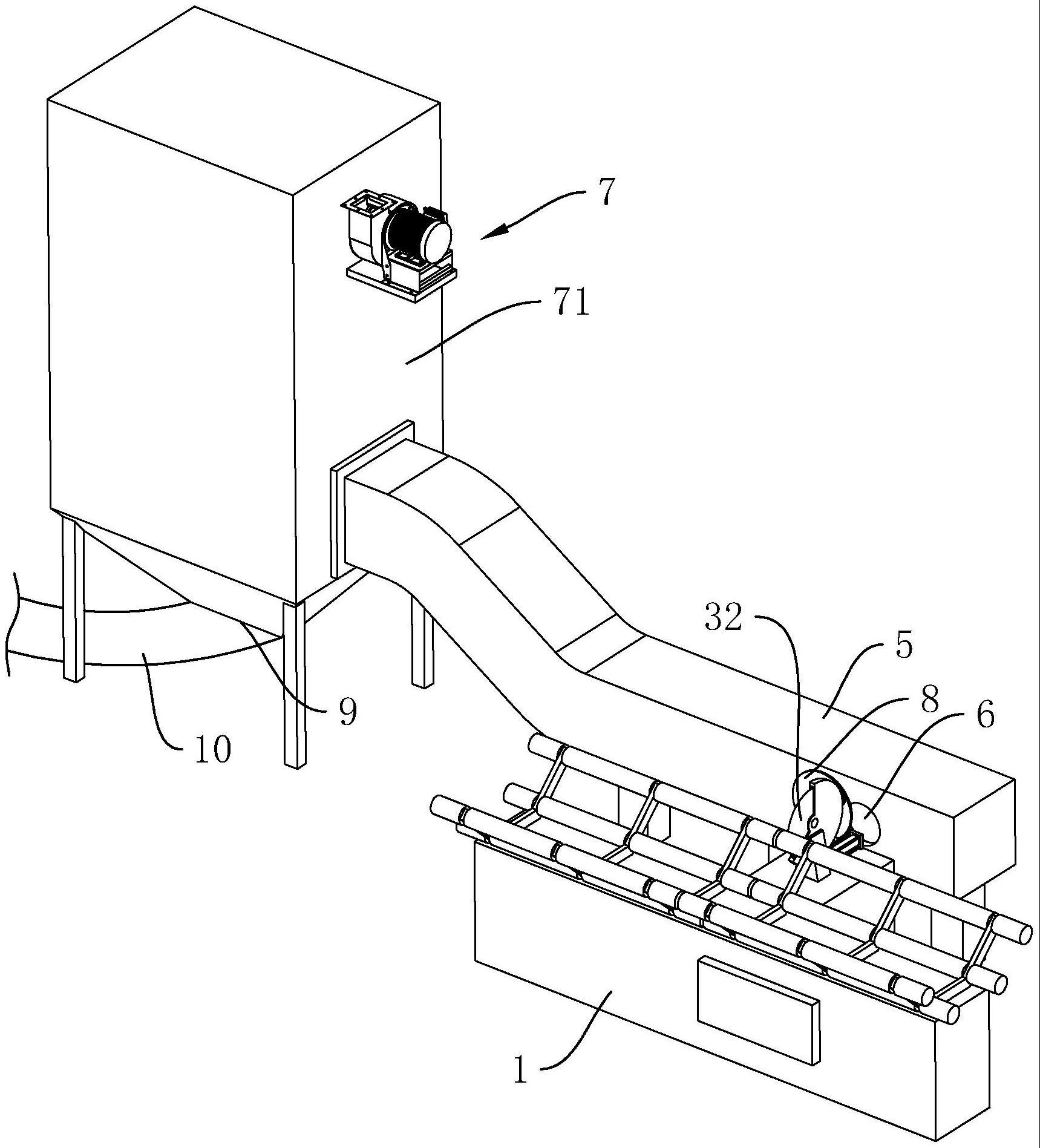 一種鋁卷用紙管分切機(jī)的除塵裝置的制作方法 一種鋁卷用紙管分切機(jī)的除塵裝置的制作方法
